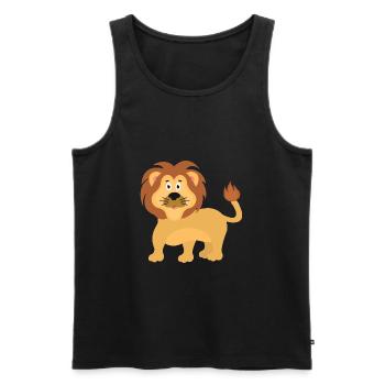 Lion - Débardeur bio Premium Homme - noir - Devant - Michal (187cm)
