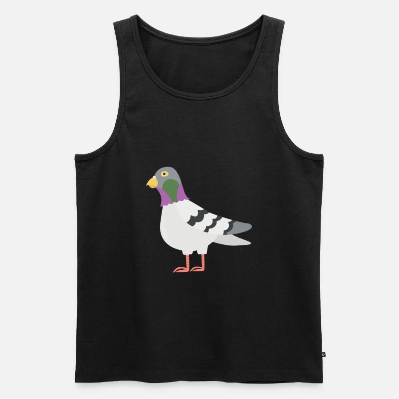 Taube - Männer Premium Bio Tank Top - Schwarz