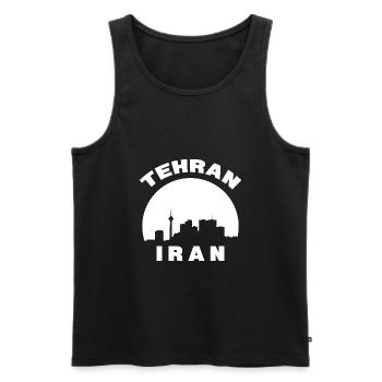 Tehran Iran Silhouette Gift - Men's Premium Organic Tank Top - black - Front - Michal (187cm)