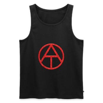 ATHEISMUS SYMBOL - Männer Premium Bio Tank Top - Schwarz - Vorne - Michal (187cm)
