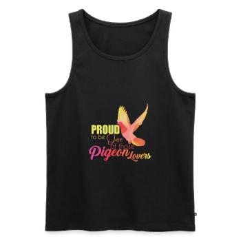 Dove - Men's Premium Organic Tank Top - black - Front - Michal (187cm)