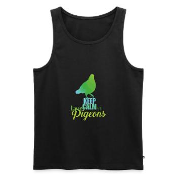 Dove - Men's Premium Organic Tank Top - black - Front - Michal (187cm)