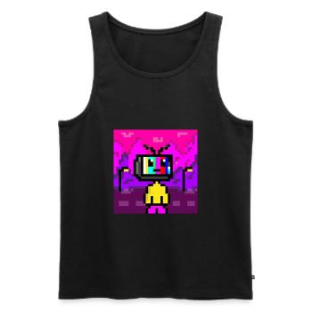 Tv head - Männer Premium Bio Tank Top - Schwarz - Vorne - AI Model Male 178 light (178cm)