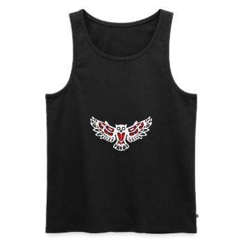 Haida Eule Native American Tribal Tattoo Cadeau - Débardeur bio Premium Homme - noir - Devant - Michal (187cm)