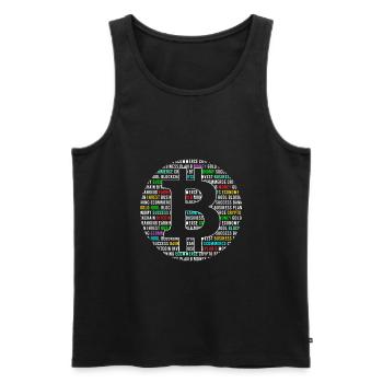 Bitcoin BTC - Débardeur bio Premium Homme - noir - Devant - AI Model Male 178 light (178cm)