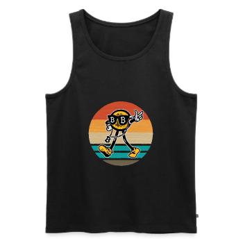 Krypto Investor Bitcoin Trader Blockchain BTC - Männer Premium Bio Tank Top - Schwarz - Vorne - AI Model Male 178 light (178cm)