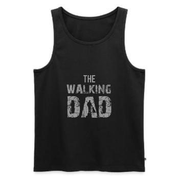 The Walking Dad Hund Hundeliebhaber - Männer Premium Bio Tank Top - Schwarz - Vorne - Michal (187cm)