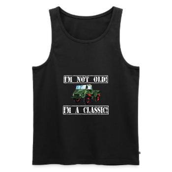I'm not old - I'm a classic / Unimog - Men's Premium Organic Tank Top - black - Front - Michal (187cm)