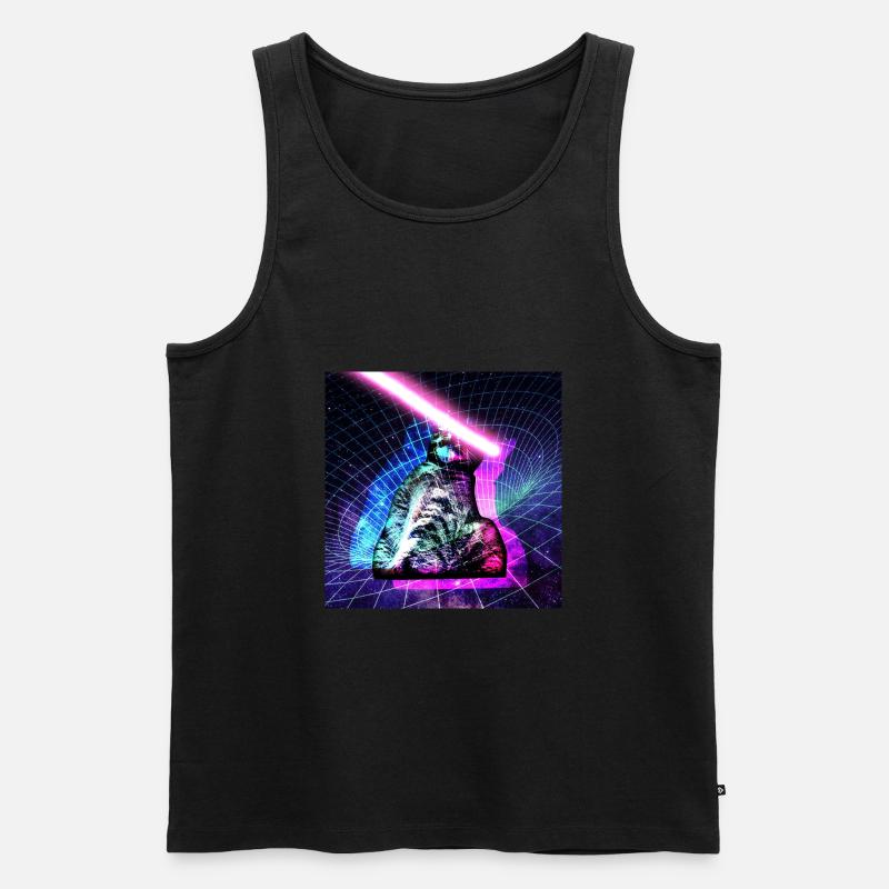 Super Katze - Männer Premium Bio Tank Top - Schwarz