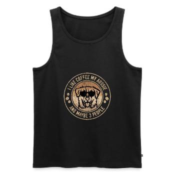 Amateurs de café Australian Shepherd - Débardeur bio Premium Homme - noir - Devant - Michal (187cm)