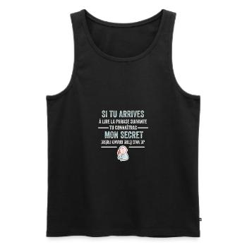 Je Vais Être Grand Frère - Débardeur bio Premium Homme - noir - Devant - Michal (187cm)