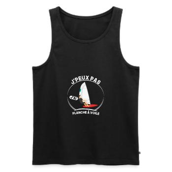 Je peux pas, j'ai planche à voile - Débardeur bio Premium Homme - noir - Devant - Michal (187cm)