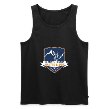 La Grave La Meije, Hautes alpes leewarddesign - Männer Premium Bio Tank Top - Schwarz - Vorne - AI Model Male 178 light (178cm)