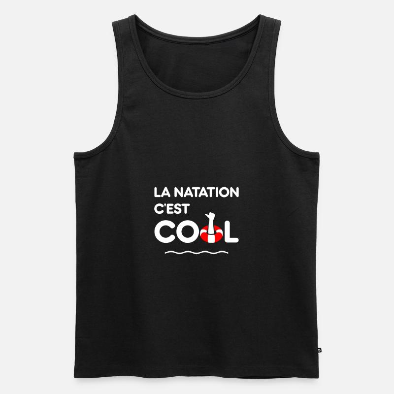 LA NATATION, C'EST COULE ! (piscine) - Débardeur bio Premium Homme - noir