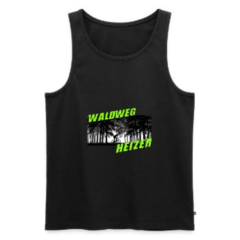 Waldweg Heizer - Mountainbike Fahrrad Geschenkidee - Männer Premium Bio Tank Top - Schwarz - Vorne - AI Model Male 178 light (178cm)
