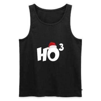 FROHE WEIHNACHTEN HO HO HO - Männer Premium Bio Tank Top - Schwarz - Vorne - Michal (187cm)