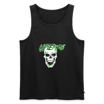 Uptempo Skull - Men's Premium Organic Tank Top - black - Front - Michal (187cm)