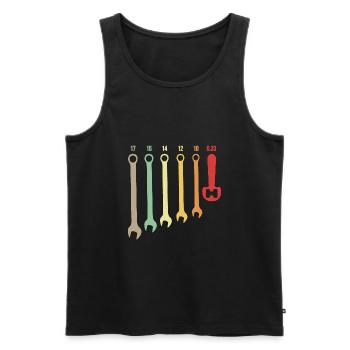 Beer Key Auto Mechanic Mechanical Gift - Men's Premium Organic Tank Top - black - Front - Michal (187cm)