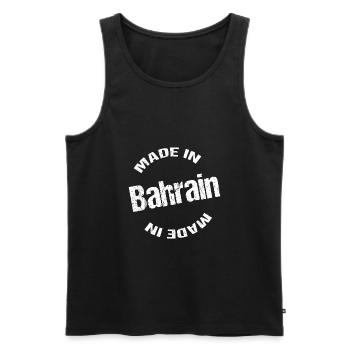 hergestellt in bahrain blc - Männer Premium Bio Tank Top - Schwarz - Vorne - AI Model Male 178 light (178cm)