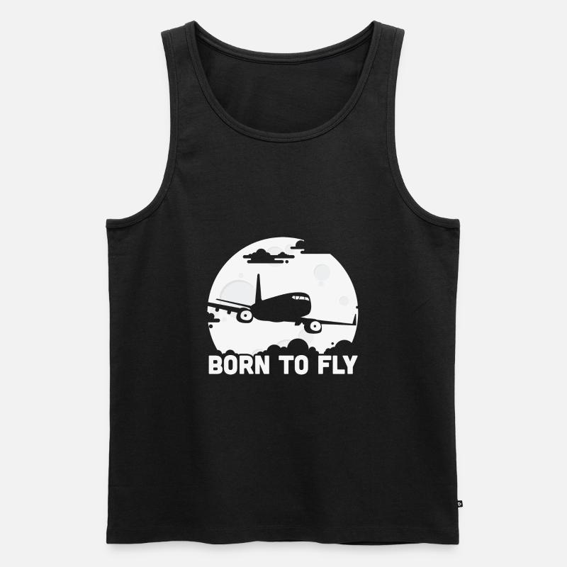 Piloten Lustiger Spruch Pilot - Männer Premium Bio Tank Top - Schwarz
