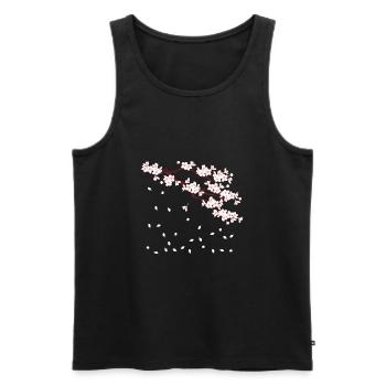 Sakura - Männer Premium Bio Tank Top - Schwarz - Vorne - AI Model Male 178 light (178cm)