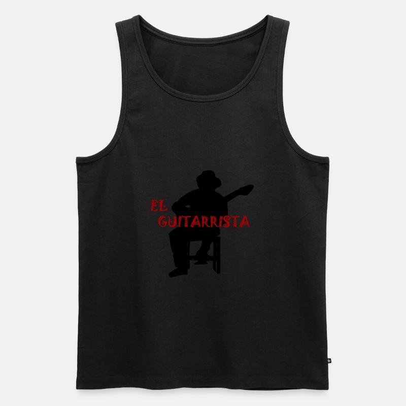 El Guitarrista - Männer Premium Bio Tank Top - Schwarz