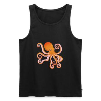 Octopus Octopus - Débardeur bio Premium Homme - noir - Devant - AI Model Male 178 light (178cm)