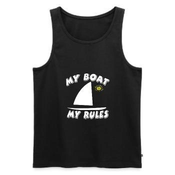 Sail - Men's Premium Organic Tank Top - black - Front - Michal (187cm)