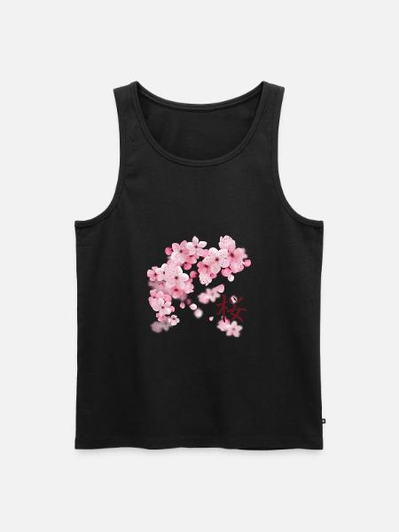 Fiori di ciliegio giapponesi - Sakura - Canottiera ecologica premium da uomo - nero