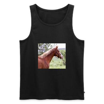 Horse. Horse. - Men's Premium Organic Tank Top - black - Front - Michal (187cm)