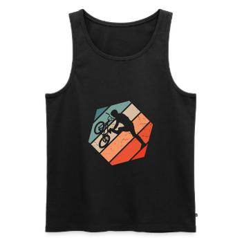 bmx fahrrad bmx Radfahren bmx jungen Damen - Männer Premium Bio Tank Top - Schwarz - Vorne - AI Model Male 178 light (178cm)
