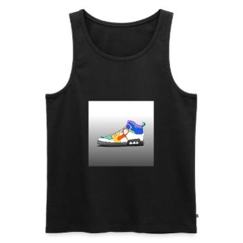 Sneakers - NFT Design - Men's Premium Organic Tank Top - black - Front - AI Model Male 178 light (178cm)