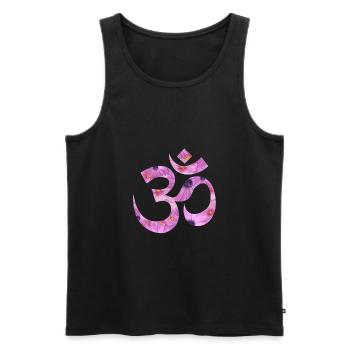 OM Fleurs 6 - Débardeur bio Premium Homme - noir - Devant - Michal (187cm)