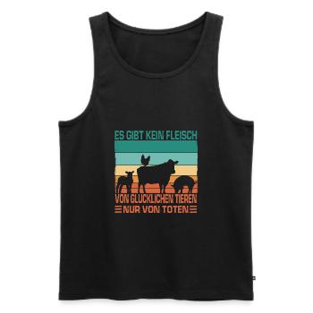 Naturefriend Climate Protection Vegan Eco Organic Pro Vegan - Men's Premium Organic Tank Top - black - Front - AI Model Male 178 light (178cm)
