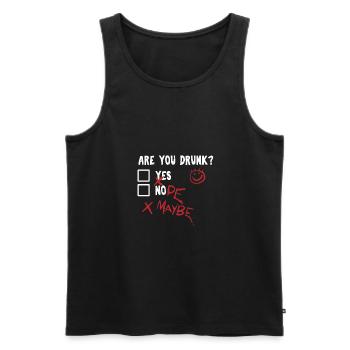 Are you drunk? - Men's Premium Organic Tank Top - black - Front - AI Model Male 178 light (178cm)
