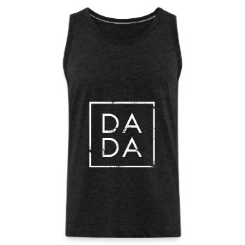 DADA square - Men's Premium Organic Tank Top - charcoal grey - Front - Alexander (188cm)