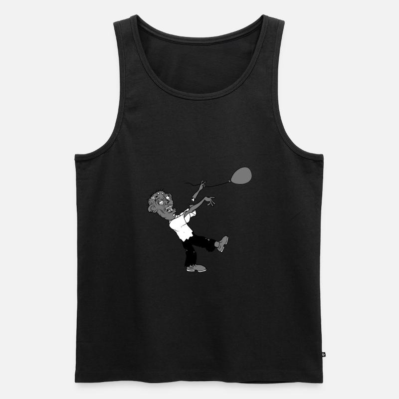 Zombie verliert Luftballon - Männer Premium Bio Tank Top - Schwarz