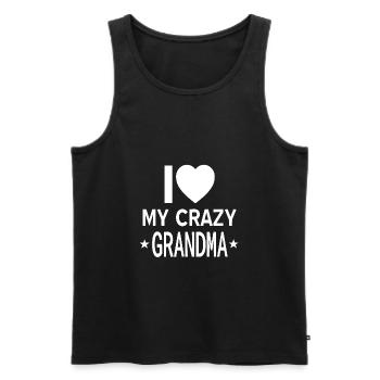 Granny - Men's Premium Organic Tank Top - black - Front - AI Model Male 178 light (178cm)