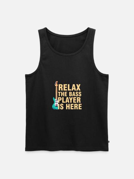 slapp av bassisten er her Morsom gitarbassist - Premium økologisk Tanktop for menn - svart