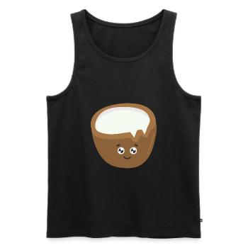 Coconut - Men's Premium Organic Tank Top - black - Front - AI Model Male 178 light (178cm)