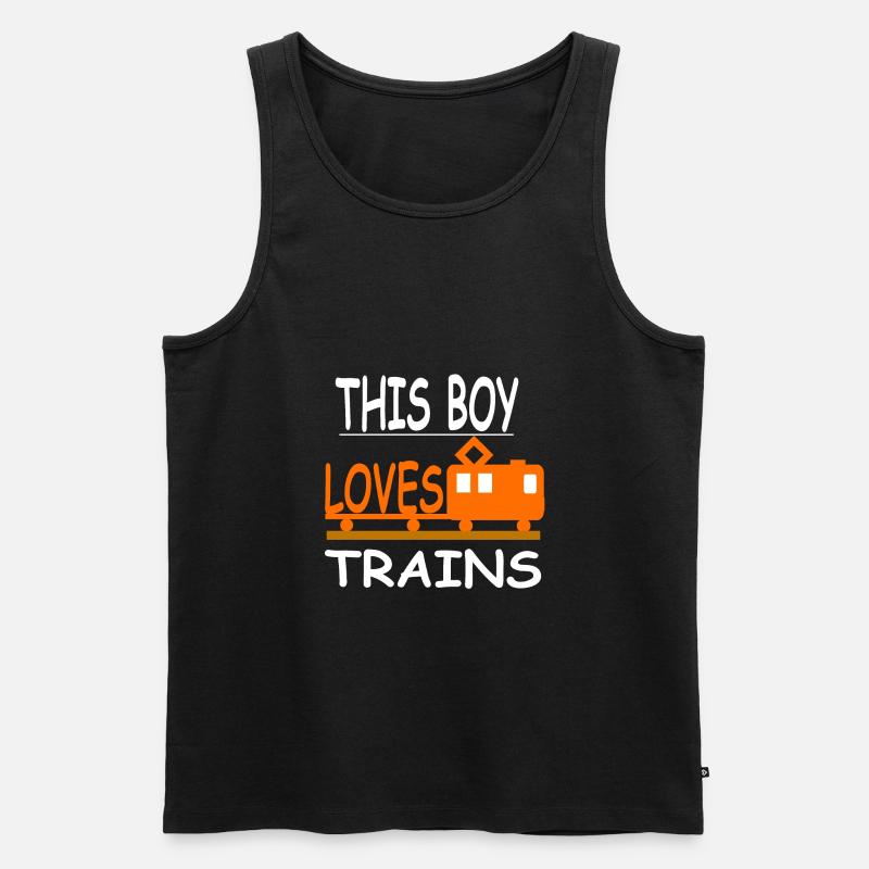 Eisenbahn - Männer Premium Bio Tank Top - Schwarz