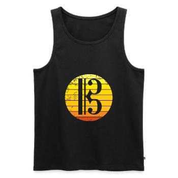 Bratschenschlüssel Bratsche Viola Bratschist - Männer Premium Bio Tank Top - Schwarz - Vorne - AI Model Male 178 light (178cm)