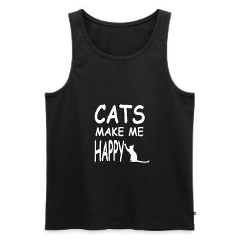 Feline - Men's Premium Organic Tank Top - black - Front - AI Model Male 178 light (178cm)