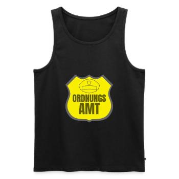 Polizist, Polizistin, Politesse, Ordnungsamt, - Männer Premium Bio Tank Top - Schwarz - Vorne - Michal (187cm)