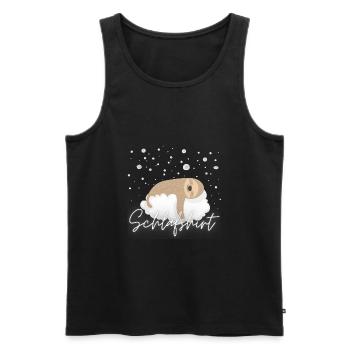 Sleeping Shirt Sloth Good night - Men's Premium Organic Tank Top - black - Front - AI Model Male 178 light (178cm)