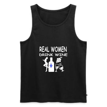 Wein - Männer Premium Bio Tank Top - Schwarz - Vorne - Michal (187cm)