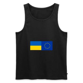 Ukraine - Männer Premium Bio Tank Top - Schwarz - Vorne - AI Model Male 178 light (178cm)