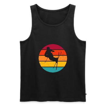 Damen Ski Freestyle Freestyle Ski Slopestyle - Männer Premium Bio Tank Top - Schwarz - Vorne - Michal (187cm)