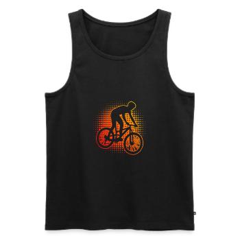 Cyclistes Cyclisme VTT VTT VTT VTT - Débardeur bio Premium Homme - noir - Devant - Michal (187cm)