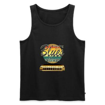 Harmonica French Mouth Harp Player - Men's Premium Organic Tank Top - black - Front - Michal (187cm)